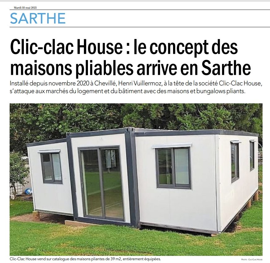 Le concept des maisons pliables